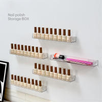 Estante De Exhibición Para Uñas Y Pintalabios Caja De Almacenamiento Transparente De Pinceles Cosméticos Con Soporte Para Vajilla Y Pinturas En La Pared - details 6