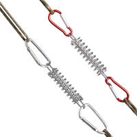 1-10Pcs/set Hebilla De Ropa De Viento De Acero Para Tienda De Campaña Con Gancho Fijo Y Clip De Karabiner Tensionador De Sombra Accesorios De Camping - details 1