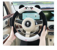 Cubierta De Volante De Coche Universal Para Mujer Dibujos Animados Adorable Invierno Fluffy Aquejada Cubierta Para Volante Para Calor Manos Cubierta De Volante De Coche - details 7