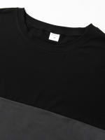Camiseta deportiva de verano de manga corta con cuello redondo informal de talla grande para hombre, a juego con el color, a la moda para fitness - details 16