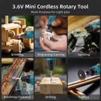 Mini Taladro Eléctrico Recargable 3.6V Con Herramientas Rotativas Para Grabado Y Tratamiento De Accesorios Máquina DIY - details 3
