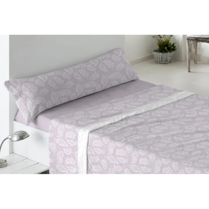 Juego sabanas Coralina Burrito Blanco Diseño 975 color Malva - 1