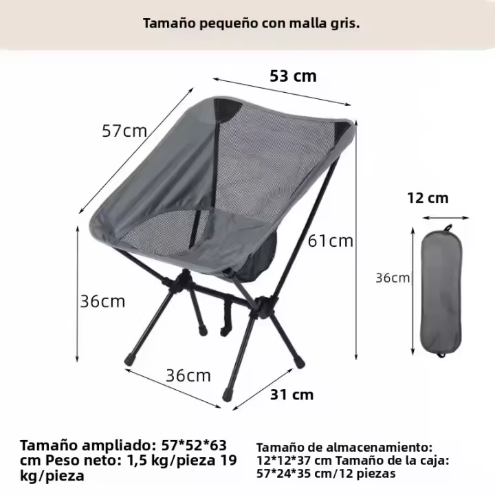 Silla Plegable Para Camping Y Pesca Silla De Playa Y Jardín Silla De Picnic Ligera Y Cómoda Para Hogar Con Soporte De Manos Estilo Moderno - 1