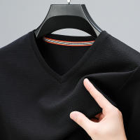 Camiseta Hombre Verano 2024 Cuello V Corta Transpirable Top Casual Polyester Cuidado Manual Talla Única Color Sólido - details 3