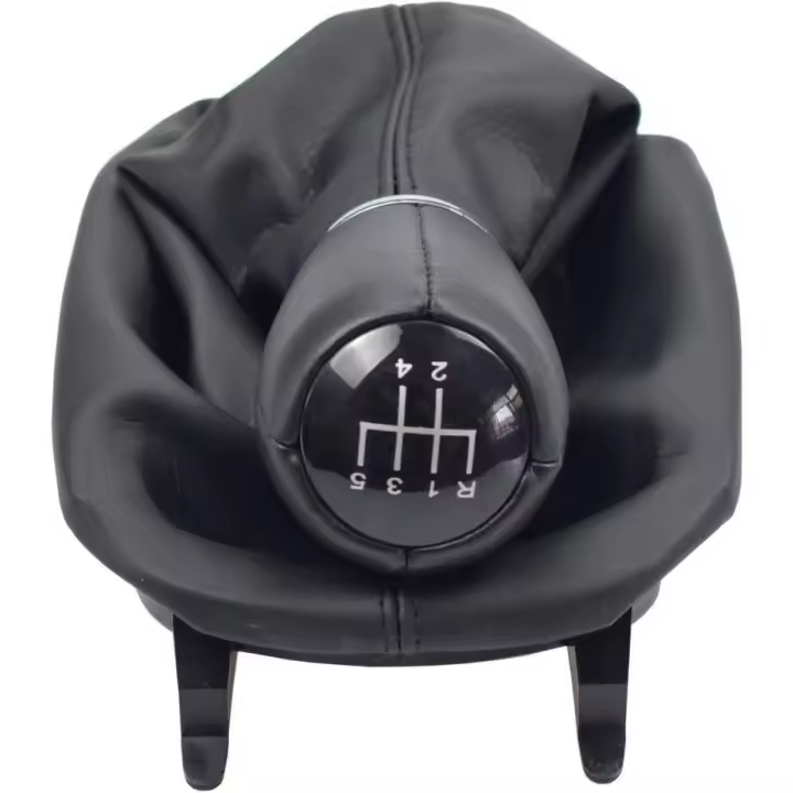 Haceryatu Palanca de cambios de 5 velocidades, Pomo Palanca de cambios Polaina Bota de cuero para SEAT Leon 1 MK1 Toledo II MK2 1998-2005 (5 velocidades) - 1
