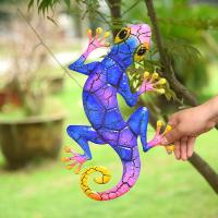 Decoración De Jardín De Geckos Metálicos Miniatura Escultura De Lurdo Para Exterior Adornos De Pared Para El Hogar Y Jardín - details 3