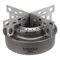 Estufa De Camping Lixada Exterior Mini Alcoholesta En Titán Y Acero Inoxidable Con Soporte Cruzado Estufa Portátil Para Picnic - details 1