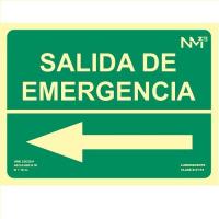 Banner - Señal Salida De Emergencia Izquierda PVC 21x 29.7cm