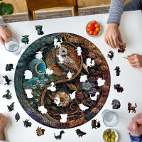 Puzzle De Madera Para Adultos En Forma De Gato Juego De Rompecabezas Unico Para Familia Y Amigos Regalos De Ocasión - details 5