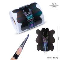 100pcs Formas De Uñas Artísticas Para Gel UV Extensión De Acrílico Estampado Francés Herramienta De Manicura Stencil Adhesivo Creativo Y Conveniente Para Uso Profesional O Doméstico - details 28