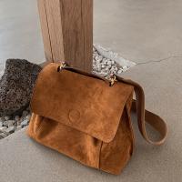 Bolso De Hombro Para Mujer De Velours Marrón Retro Gran Capacidad Versátil Para Otoño E Invierno Nueva Colección 2025 - details 6