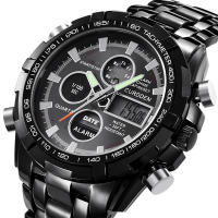 Reloj De Pulsera Dual Tiempo CURDDEN Para Hombre Con Correa De Aleación Multi-función Cronógrafo Estilo Casual Y Moda Negro - details 4
