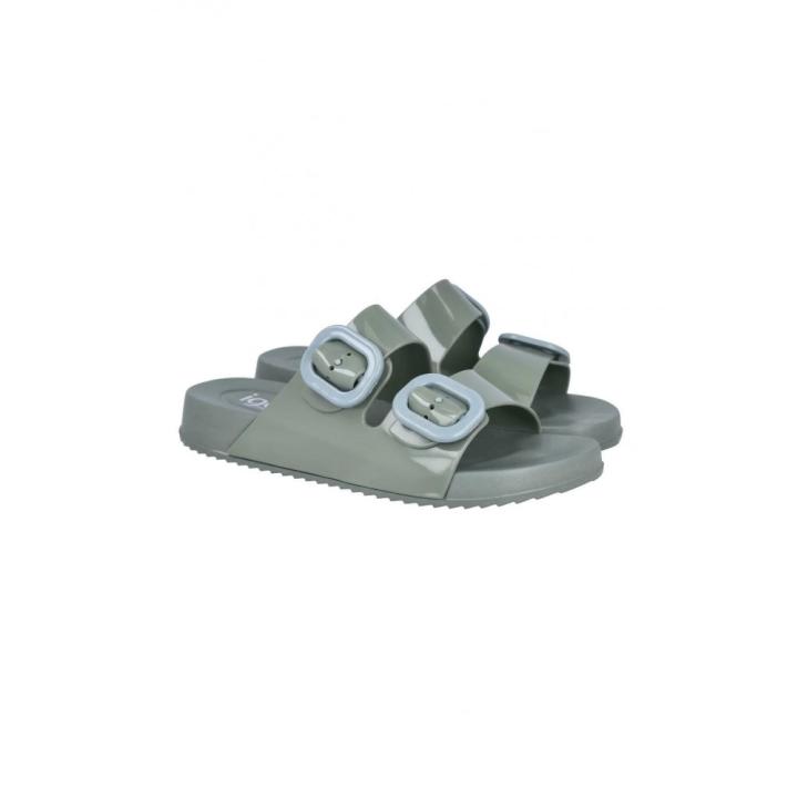 Chanclas de agua mujer IGOR S10336 013 SANDALIA AGUA DOS HEBILLAS BRILLO VERDE