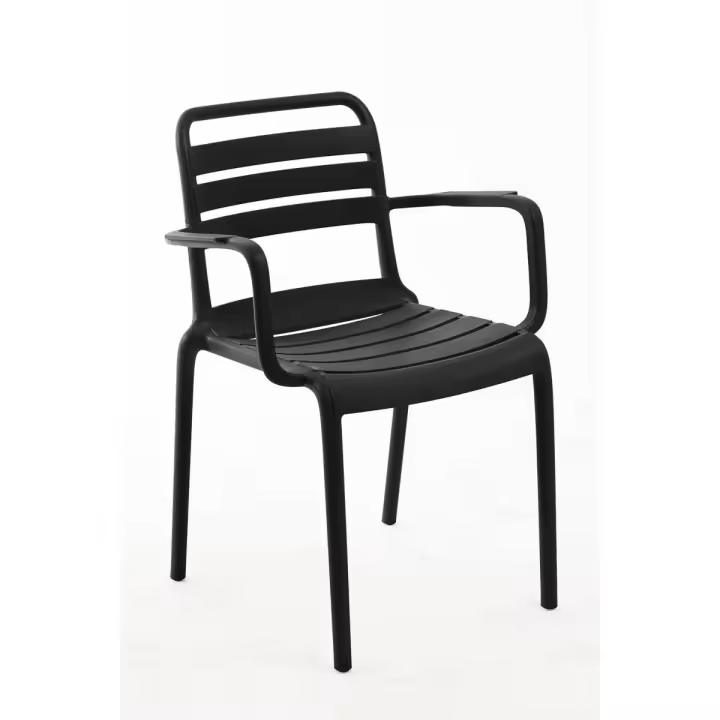 Silla Belia con Brazos - Negro - 1