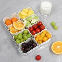 Caja De Aperitivos Portátil Con 8 Compartimentos Y Tapa Contenedor De Alimentos Para Bocadillos Frutas Nueces Y Dulces Material PET+PE Estilo Clásico - details 8