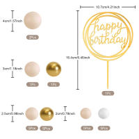 Toppers De Pastel De Boda Aniversario Cumpleaños Fiesta De Baño De Novia Decoración De Pelota Azul Y Oro Simplicidad Para Fiestas Y Eventos - details 6
