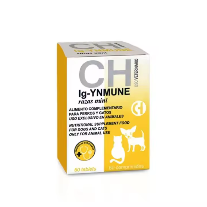Ig-YNMUNE razas mini 60 comprimidos suplemento para fortalecer el sistema inmunológico para perros y gatos Chemical Ibérica - 1