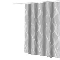 Cortina de Ducha Poliéster, Cortinas de Baño Impermeable con 12 Ganchos para Ducha y Baño 180x200CM - details 0