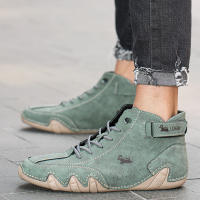 Zapatos De Cuero Para Hombre Moda Casual Comodidad Exterior Caminar Botas De Tobillo Lujo Zapatos Casuales 2023 Antideslizantes Impermeables Talla Verdadera - details 10