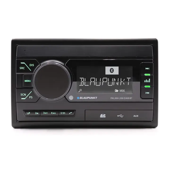 BLAUPUNKT PALMA 200 DAB BT Autorradio de 2-DIN de fácil manejo con DAB+, Bluetooth, sistema manos libres, USB, lector de tarjetas SD, entrada auxiliar, 160 vatios - 1