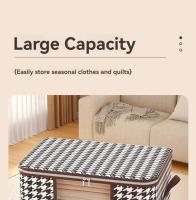 Caja De Almacenamiento Portátil De Gran Capacidad Visible Organizador De Ropa Para El Hogar Con Manijas Plegable a Prueba De Polvo Con Cierre De Cremallera - details 3