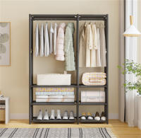 Perchero de pie y Zapatero Pared para Ropa Abrigos Estantería ropa estante MODA zapato armario empotrado organizador Vestíbulo CON TELA - details 8