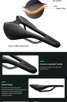 Sillín De Bicicleta RYET Superligero De Carbono Completo Para Carreras Deportes Al Aire Libre Ciclismo MTB Asiento De Carretera Cojín De Confort - details 7