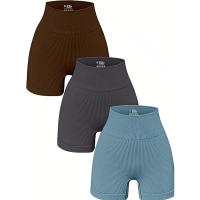 Shorts De Yoga Para Mujer High-Waisted Sin Costuras Tights Deportivos De Nylon Cómodos Y Elegantes Para Ejercicio - details 6
