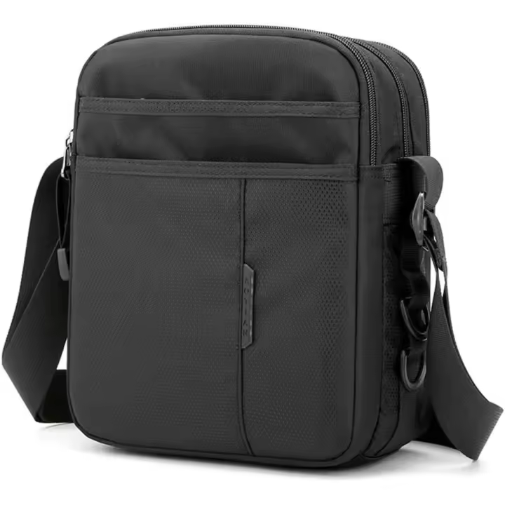 Bolso de Crossbody del negocio de los helbres Negros para el viaje, Trabajo, senderismo - 1