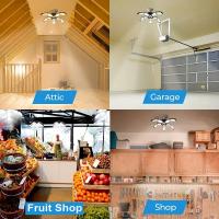 Iluminación transformable, luz LED de techo para garaje con luz diurna, luz LED brillante para taller de 150 W y 8000 lm, iluminación de garaje para taller, granero, trastero, almacén, loft y decoración del hogar - details 6