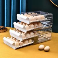 Organizador De Nevera De Dos Niveles Para Huevo Caja De Almacenamiento De Huevos Tipo Cajón Organizador De Cocina Para Nevera - details 0