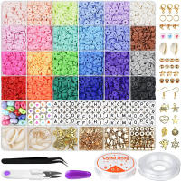 Kit De Joyería DIY Con 6000 Pcs De Bolas De Arcilla Polimérica De 6mm En 24 Colores Con Colgantes Y Cuerdas Elásticas - details 0