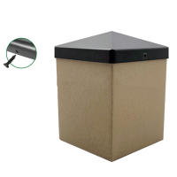 Copa De Poste De Valla Negra ABS 4x4 Pulgadas Para Proteger Vallas De Madera Al Aire Libre Jardín Adornos Accesorios De Jardín - details 22