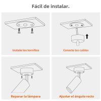 Lámpara De Techo LED Foldable 220V 40W Para Sala De Estar Cocina Dormitorio Iluminación Interior Foco LED Ajustable Para Hogar - details 11