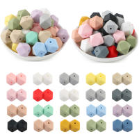 Bolas De Silicona Hexagonales De 14mm Y 17mm Para DIY Accesorios De Joyería De Grado Alimenticio Para Hacer Pulseras Y Collares - details 0