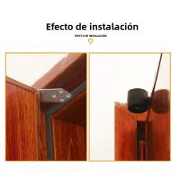 Parador De Puerta De Acero Inoxidable 304 Anticolisión Con Limiter De 90 Grados Material De Goma Durable Para Abertura Esquerda E Direita - details 7