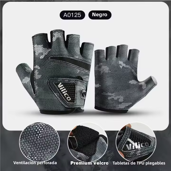 Guantes De Pesca Sin Dedos Para Hombres Y Mujeres Guantes Antideslizantes Para Pescar Natación Kayak Senderismo Ciclismo - 1
