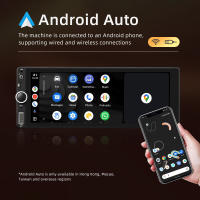 1 Din Android Car Radio Wireless CarPlay Android-Auto Wifi Bluetooth Handsfree GPS FM RDS USB 6.86" IPS Screen Head Unit BD6021A - details 4