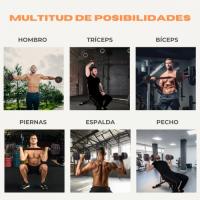 Mancuernas ajustables 2 en 1 Mobiclinic® ExtenFit Peso de 2-20 kg Incluye mancuernas y barra de extensión acolchada Tuercas antideslizantes Acero resistente Gym en casa - details 3
