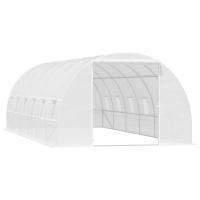 Outsunny Invernadero de Túnel 800x300x200 cm con 12 Ventanas y Puerta Enrollable Cubierta PE 140 g/m² y Acero para Cultivo de Plantas Verduras - details 0