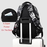 Mochila de viaje para la universidad, negocios y academia de gran capacidad con estampados informales y elegantes - details 3