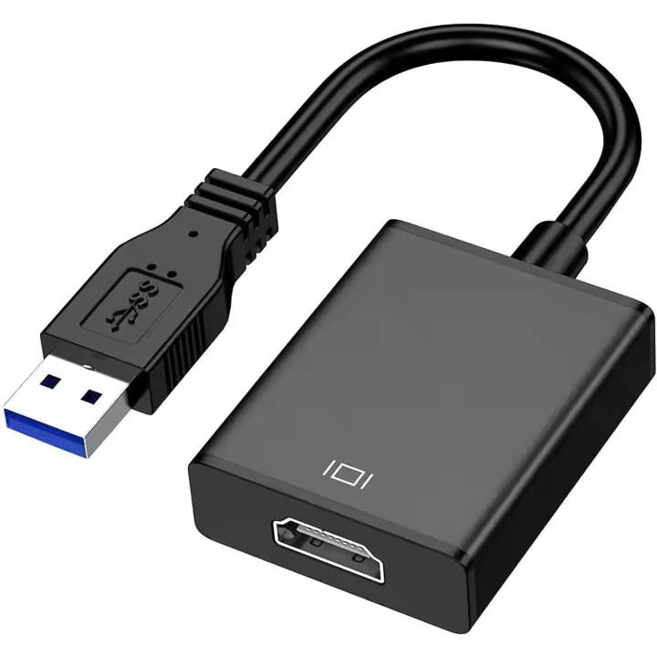 FGNS. Adaptador USB(3.0) A HDMI,USB a HDMI Adaptador, USB 3.0/2.0 a HDMI HD1080P Audio Video Convertidor Cable para PC Laptop Projector HDTV Compatible con Windows XP / 10/8.1/8/7 - 1