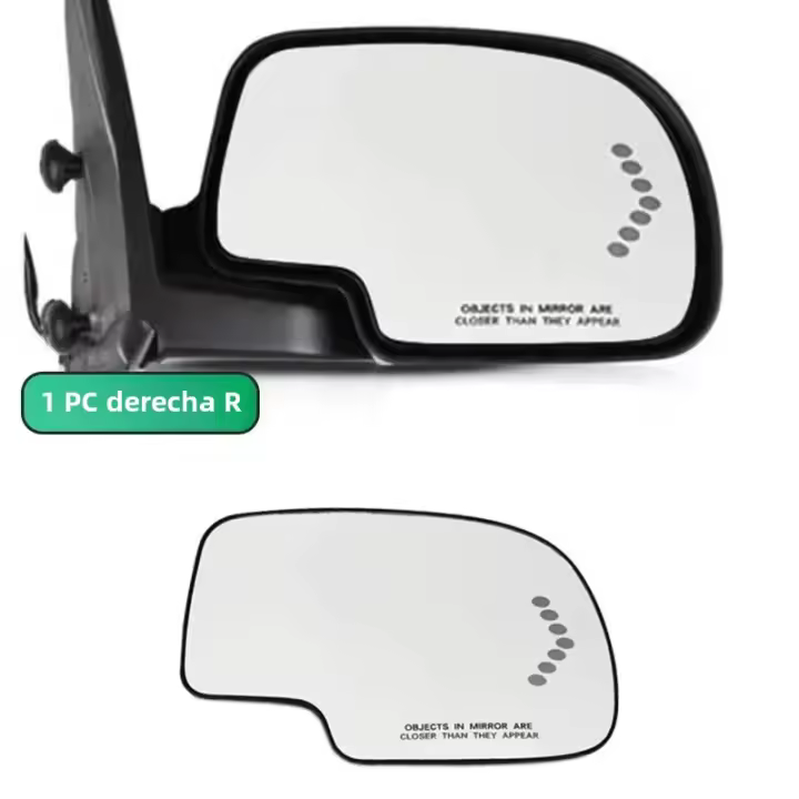 Espejo Retrovisor Para GMC Cadillac Chevy Silverado 1500 2003-2007 Lado Conductor / Pasajero Vidrio Con Señal De Giro Calentado Placa De Señal De Giro - 1