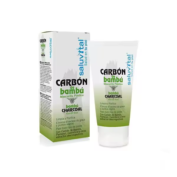 SALUVITAL Mascarilla de Carbón de Bambú. 50 ml. Todo tipo de pieles. - 1