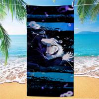 Toalla De Playa Microfibra De Anime Jujutsu Kaisen Gojou Satoru Secado Rápido Suave Unisex Para Camping Piscina Y Niños - details 15