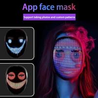 Bluetooth APP Control Smart LED Face Masks Programmable Change Face DIY Photoes For Party Display LED Light Mask For Halloween Carnival - details 5