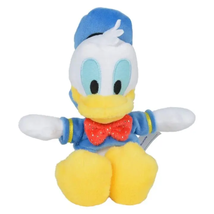 Peluche de 20 cm del Pato Donald de Disney con camisa y gorro celeste - 1