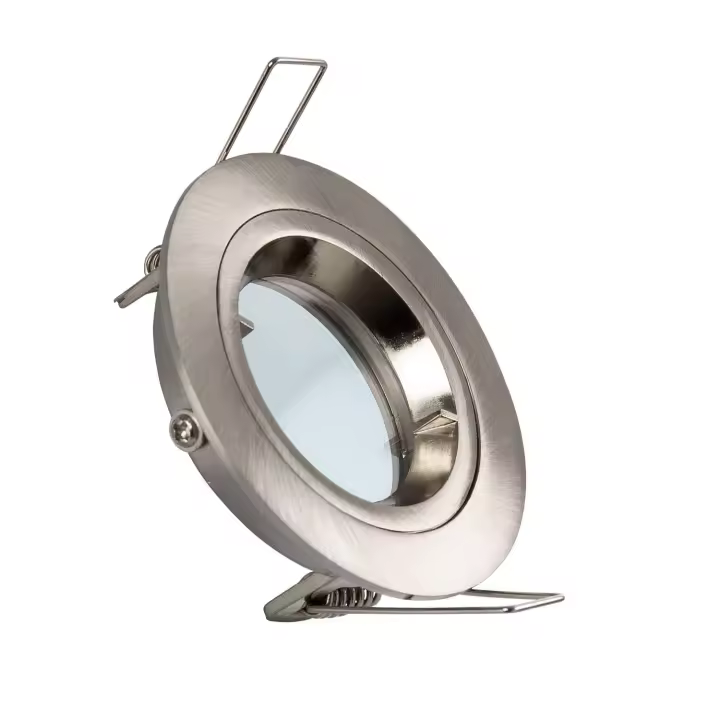 Ledkia Aro Downlight Circular Plata para Bombilla LED GU10 / GU5.3 Corte Ø 65 mm Plateado - 1
