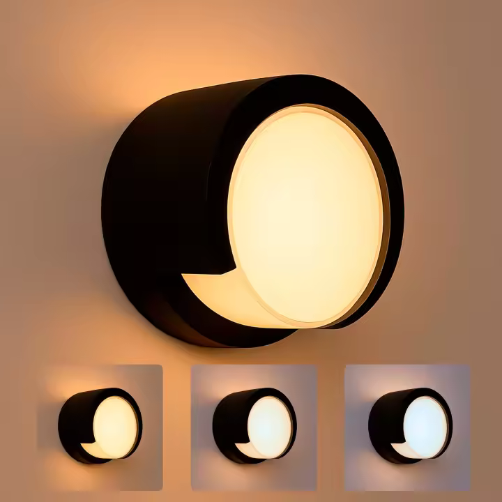 Aplique de Pared Exterior 18W, 1800Lm, IP65 Impermeable, Lampara Pared Moderno, Luz Seleccionable 3000K 4000K o 6000K, ideal para jadin, terraza, porche, garaje o patio - 1