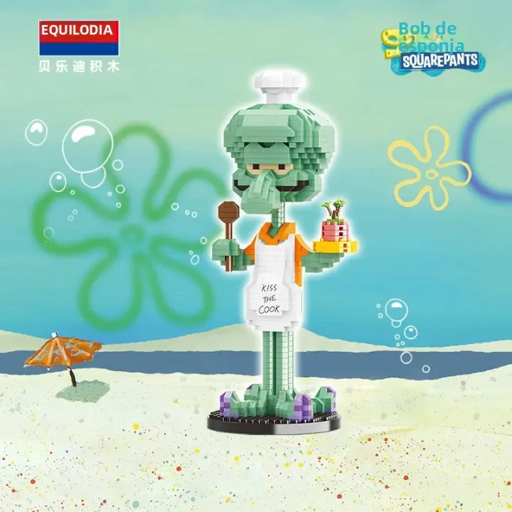 Bloques De Construcción Spongebob Krusty Krab Casa De Naranja Squidward Habitación Patrick Star Escenas Figura Modelo Anime Juguete Regalo Para Adultos Y Niños - 1